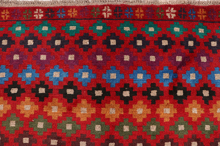 Firebrick Baluchi 4' x 5' 9 - No. 64079 - ALRUG Rug Store