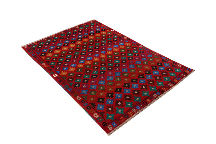 Firebrick Baluchi 4' x 5' 9 - No. 64079 - ALRUG Rug Store