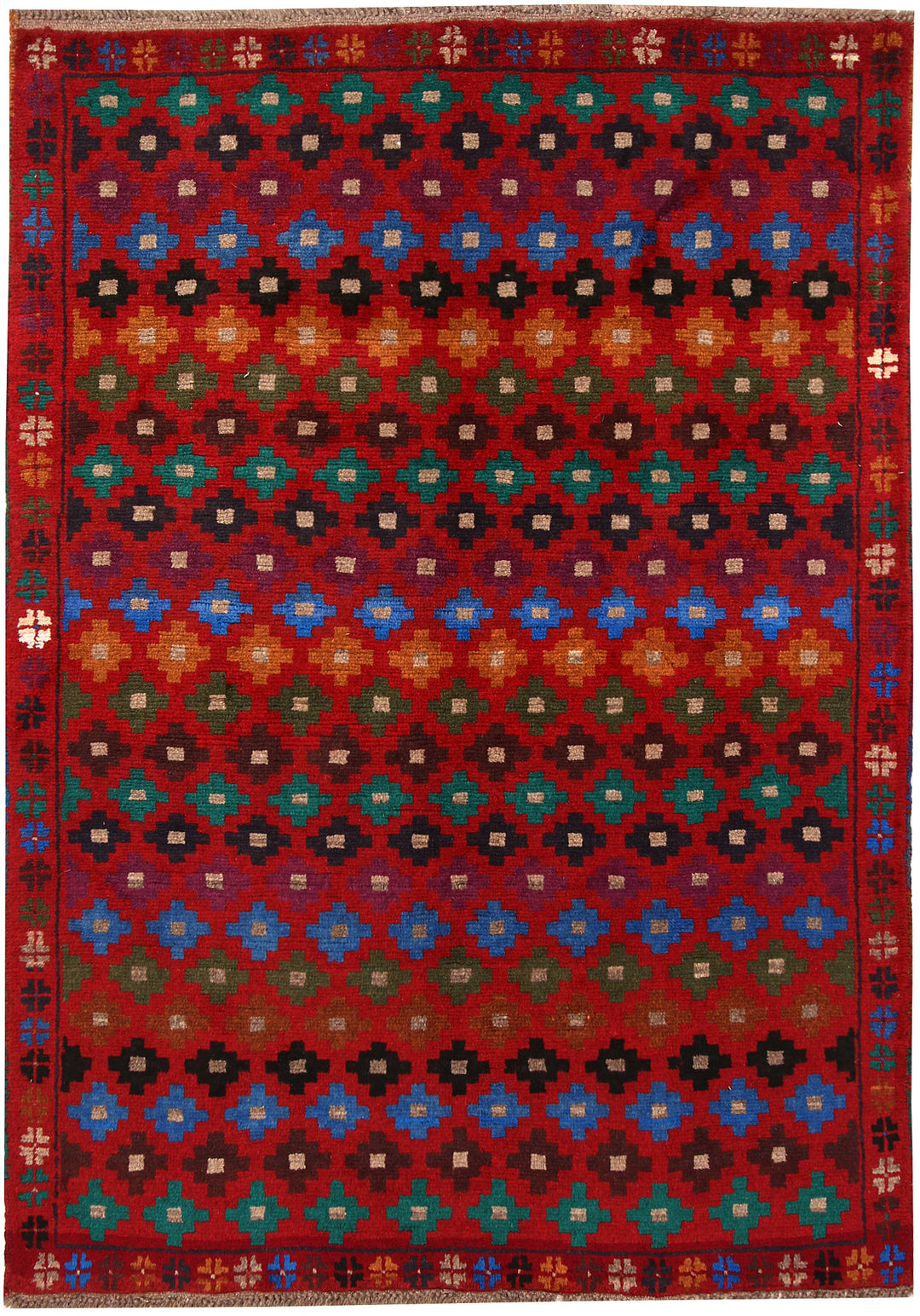 Firebrick Baluchi 4' x 5' 9 - No. 64079 - ALRUG Rug Store