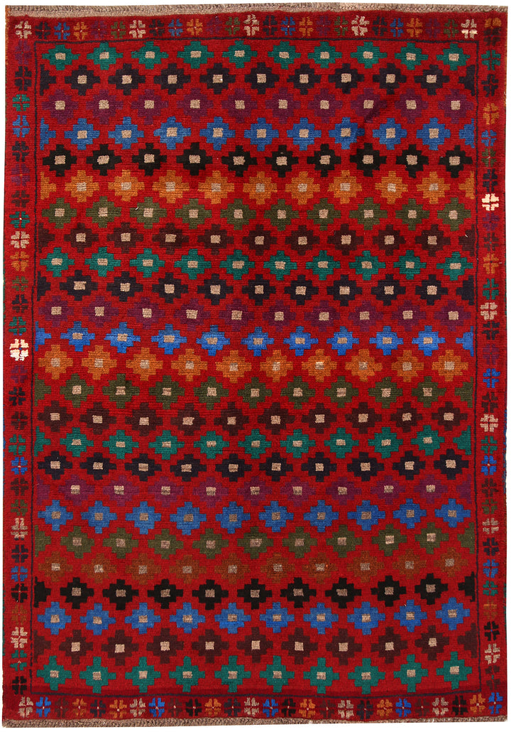 Firebrick Baluchi 4' x 5' 9 - No. 64079 - ALRUG Rug Store