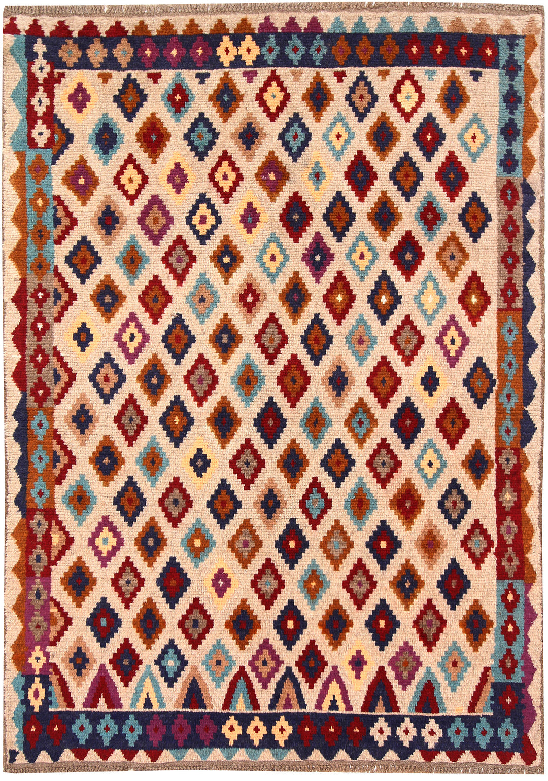 Blanched Almond Baluchi 4' x 5' 6 - No. 64080 - ALRUG Rug Store