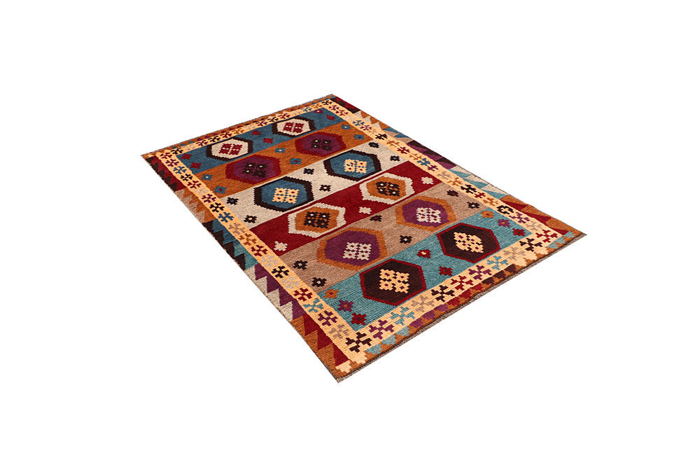 Multi Colored Baluchi 3' 10 x 5' 4 - No. 64084 - ALRUG Rug Store