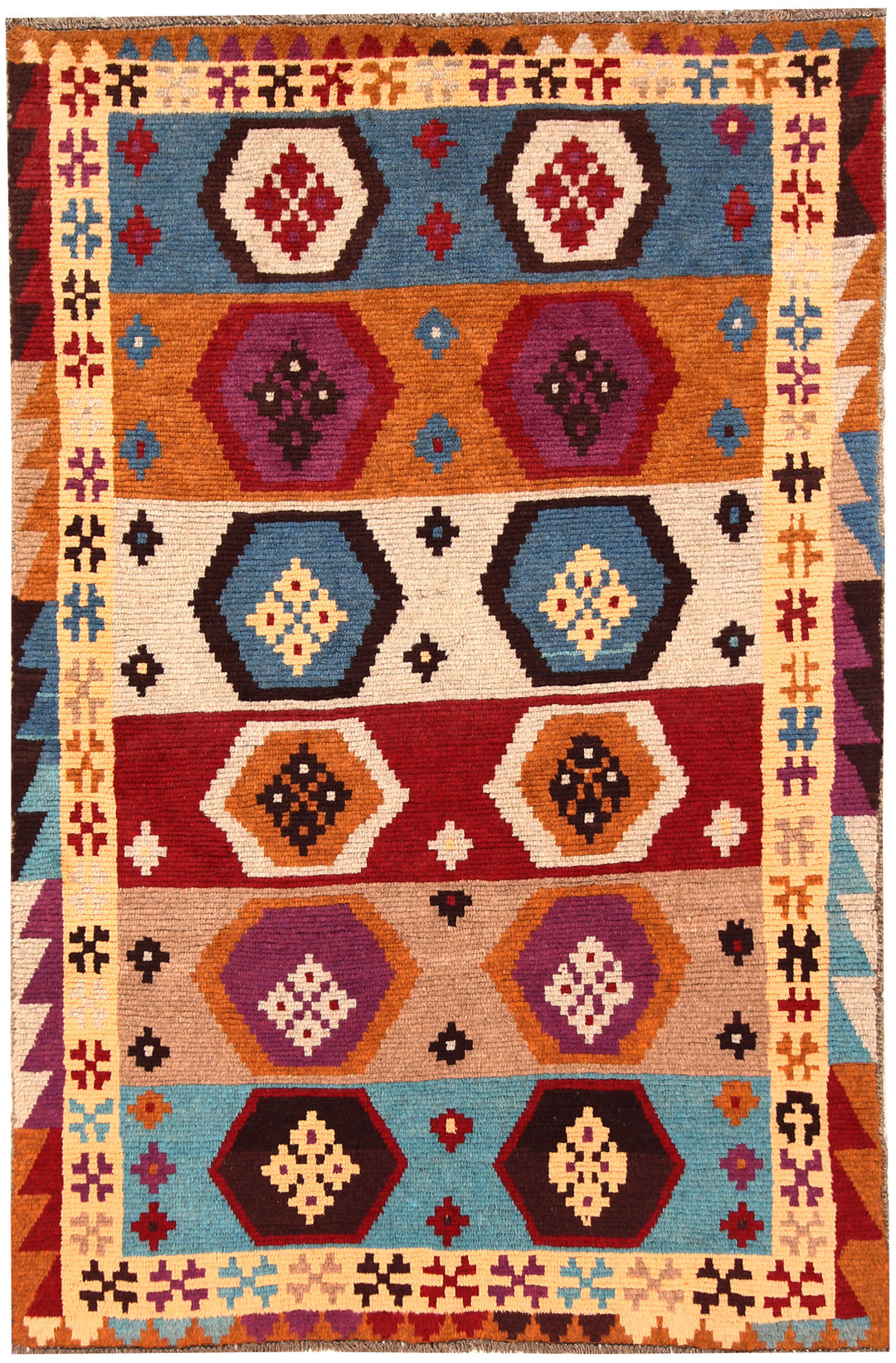 Multi Colored Baluchi 3' 10 x 5' 4 - No. 64084 - ALRUG Rug Store