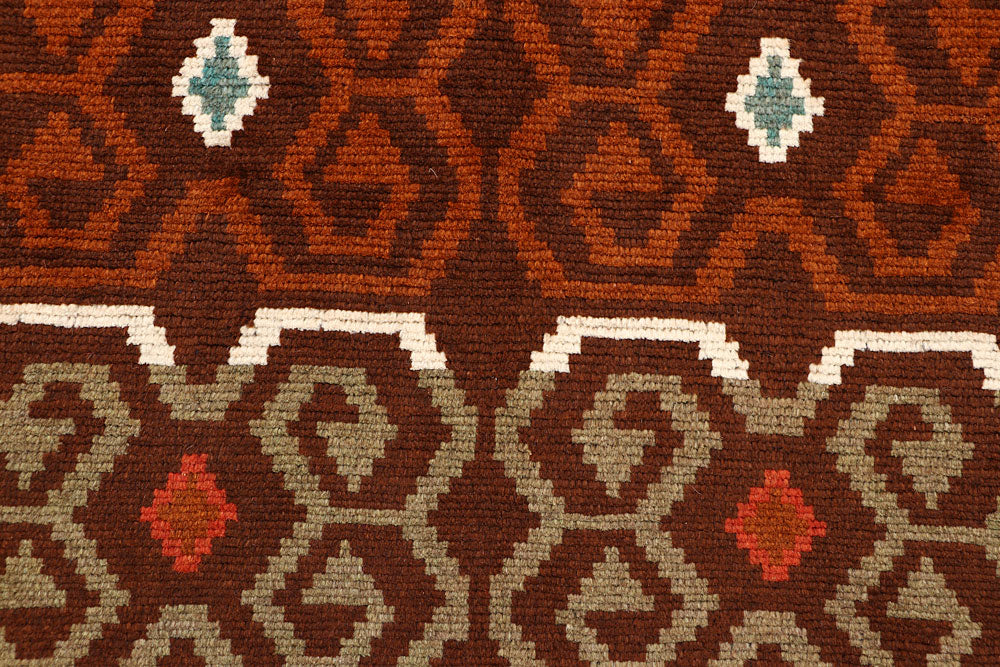 Saddle Brown Baluchi 4' 1 x 5' 11 - No. 64096 - ALRUG Rug Store