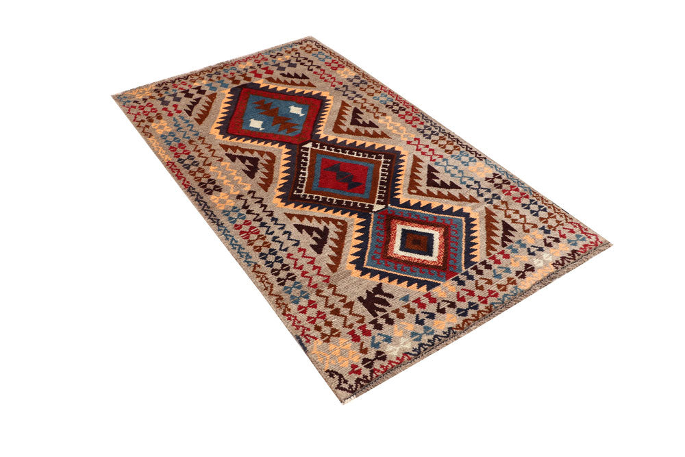 Tan Baluchi 3' 7 x 5' 10 - No. 64103 - ALRUG Rug Store