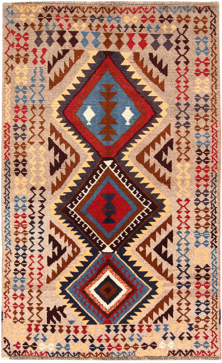 Tan Baluchi 3' 7 x 5' 10 - No. 64103 - ALRUG Rug Store