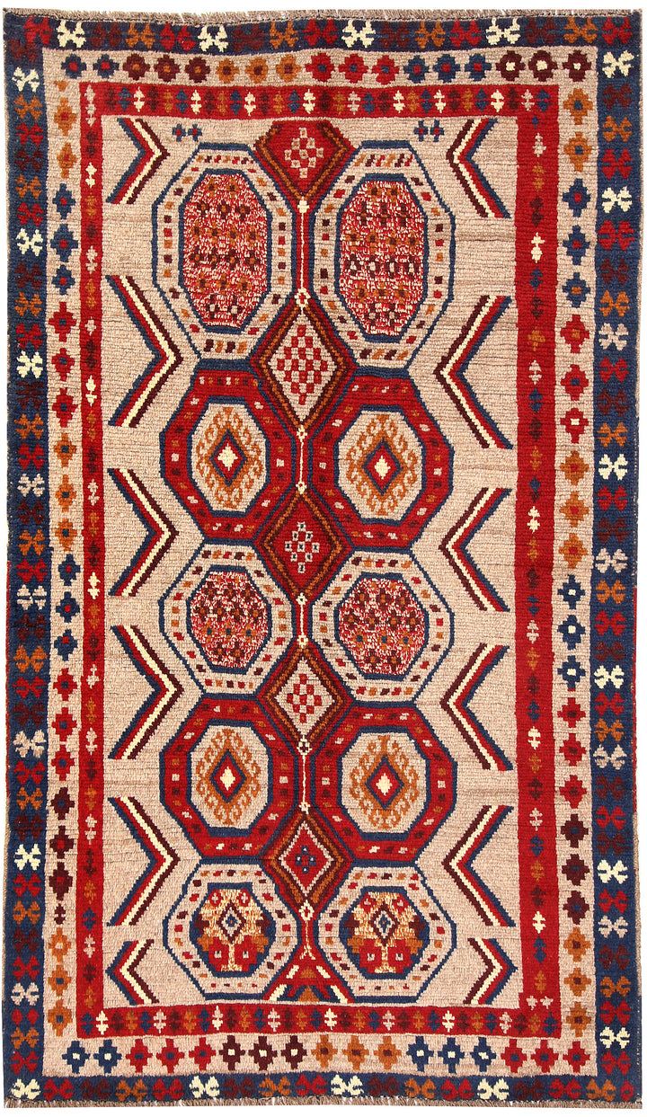 Tan Baluchi 3' 10 x 5' 9 - No. 64107 - ALRUG Rug Store