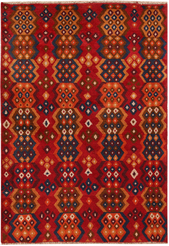 Firebrick Baluchi 4' 2 x 5' 11 - No. 64108 - ALRUG Rug Store