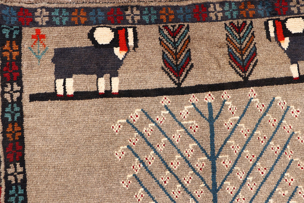 Tan Baluchi 3' 9 x 5' 7 - No. 64111 - ALRUG Rug Store