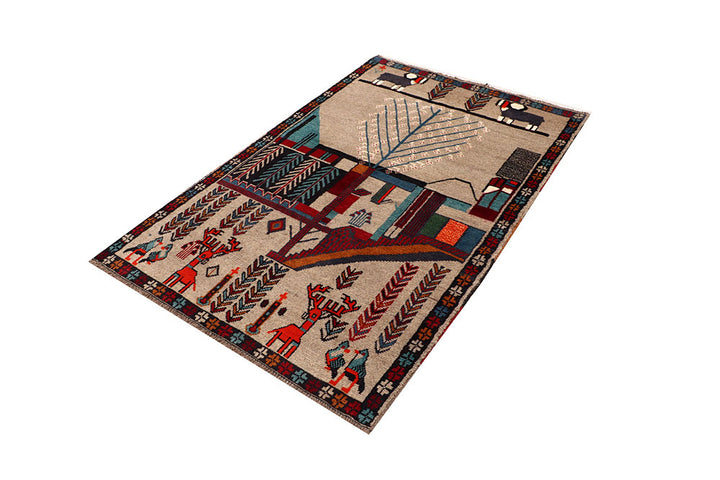 Tan Baluchi 3' 9 x 5' 7 - No. 64111 - ALRUG Rug Store
