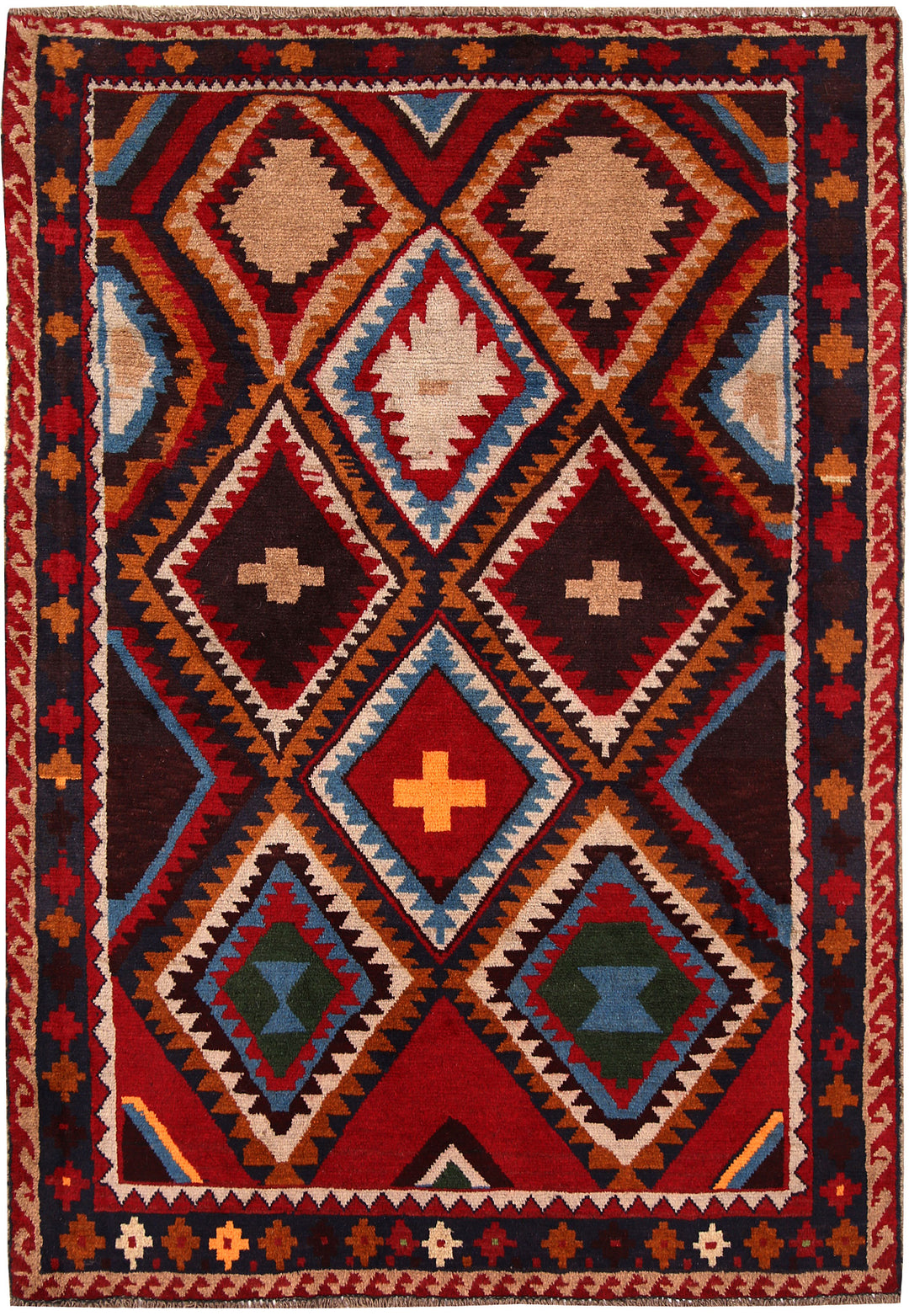 Multi Colored Baluchi 4' 2 x 5' 8 - No. 64112 - ALRUG Rug Store