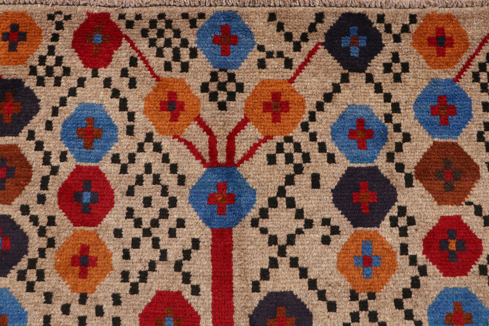 Tan Baluchi 3' 10 x 5' 10 - No. 64118 - ALRUG Rug Store