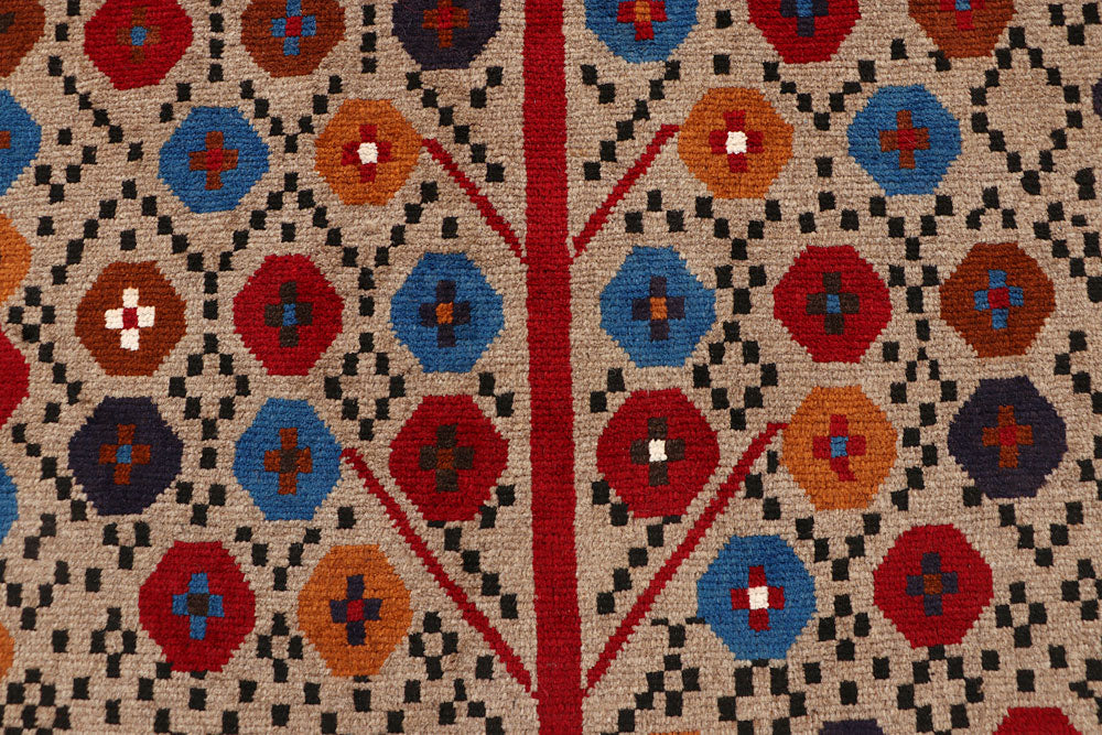 Tan Baluchi 3' 10 x 5' 10 - No. 64118 - ALRUG Rug Store