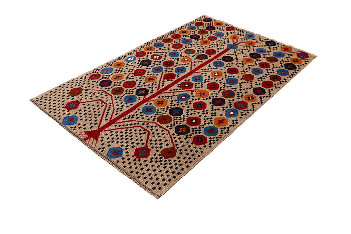 Tan Baluchi 3' 10 x 5' 10 - No. 64118 - ALRUG Rug Store