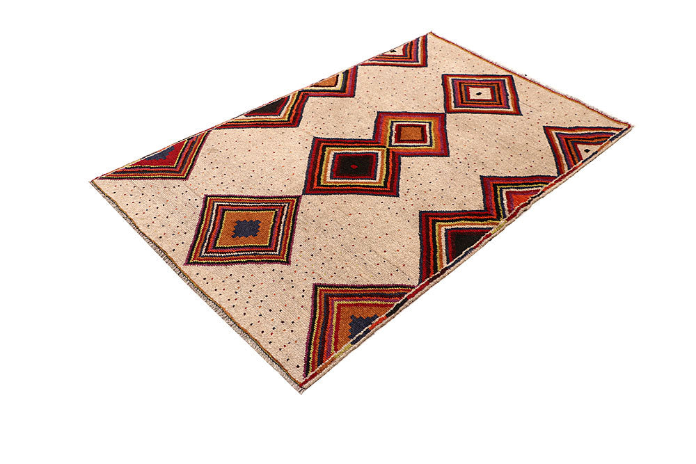 Tan Baluchi 3' 7 x 5' 8 - No. 64122 - ALRUG Rug Store