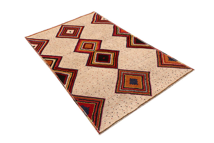 Tan Baluchi 3' 7 x 5' 8 - No. 64122 - ALRUG Rug Store