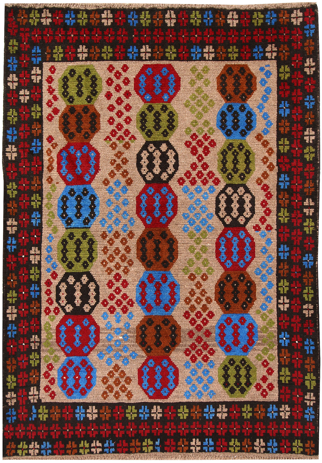 Tan Baluchi 4' 1 x 5' 9 - No. 64123 - ALRUG Rug Store