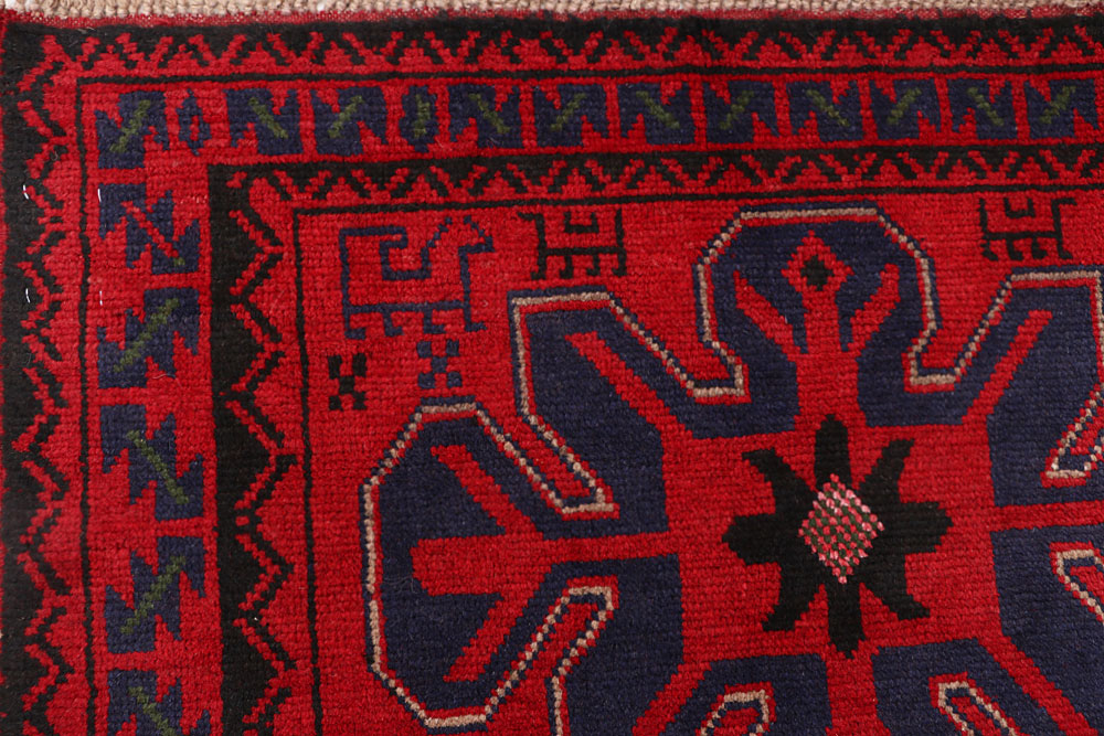 Firebrick Baluchi 3' 9 x 5' 7 - No. 64127 - ALRUG Rug Store