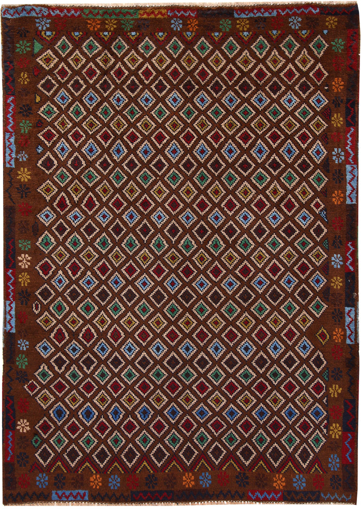 Saddle Brown Baluchi 4' 2 x 5' 10 - No. 64129