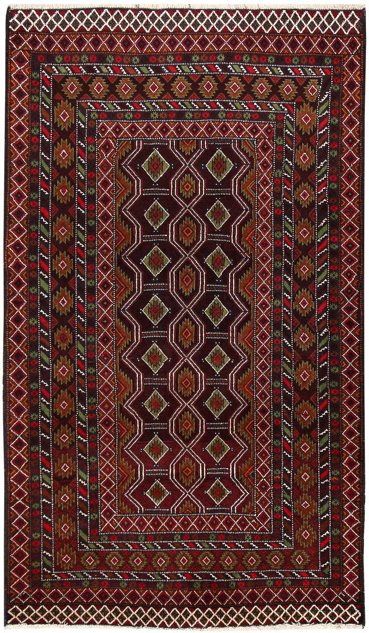 Saddle Brown Baluchi 4' x 6' 9 - No. 64156