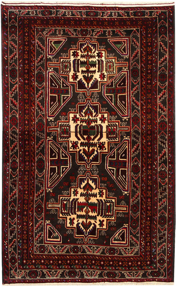 Multi Colored Baluchi 3' 8 x 6' 1 - No. 64159