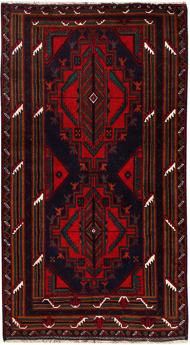 Dark Blue Baluchi 3' 7 x 6' 4 - No. 64192