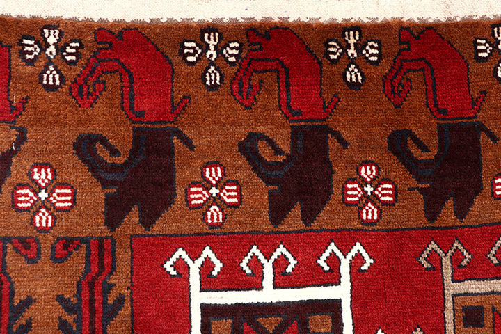 Saddle Brown Baluchi 3' 11 x 6' 3 - No. 64198