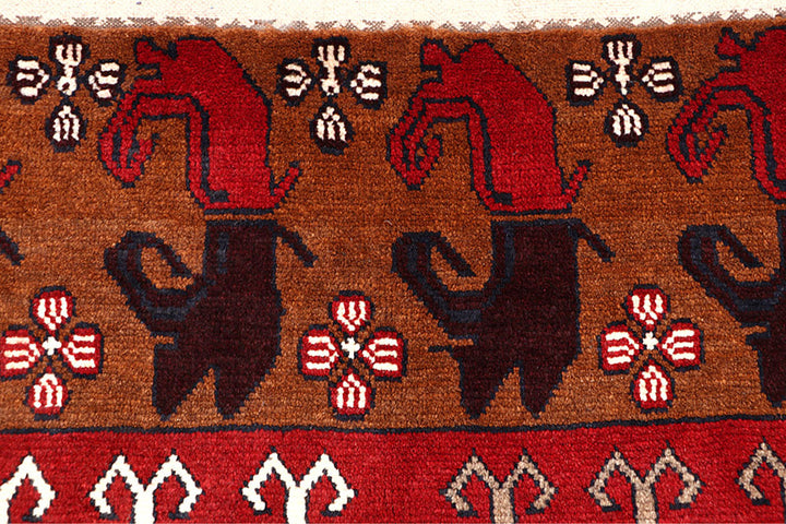 Saddle Brown Baluchi 3' 11 x 6' 3 - No. 64198