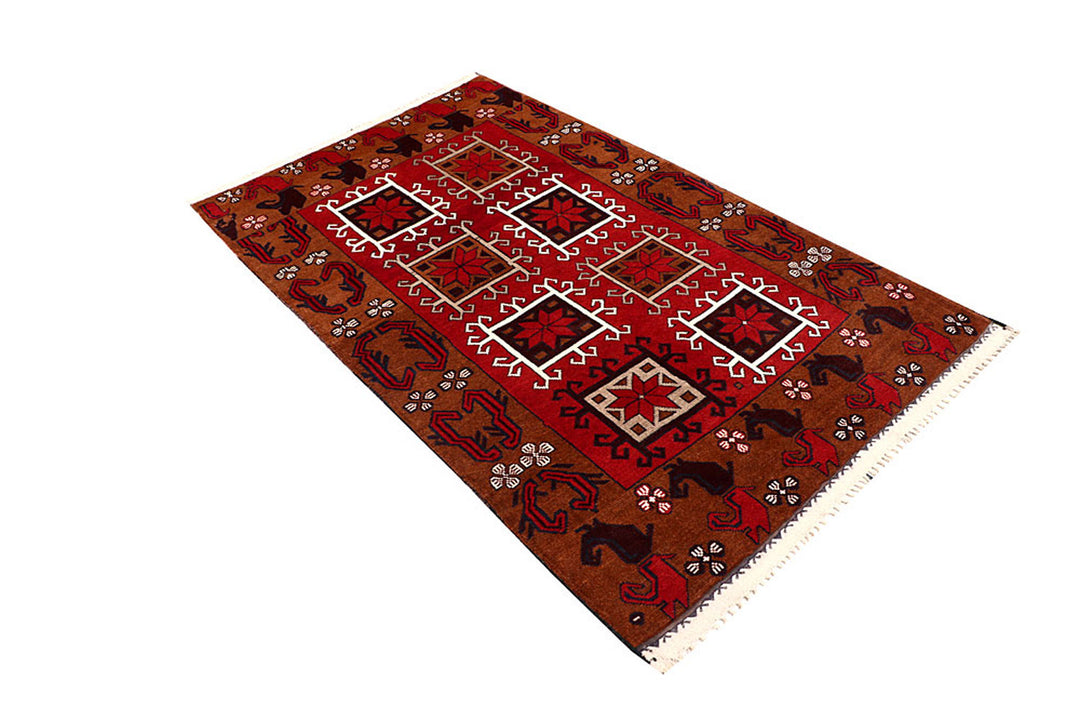 Saddle Brown Baluchi 3' 11 x 6' 3 - No. 64198