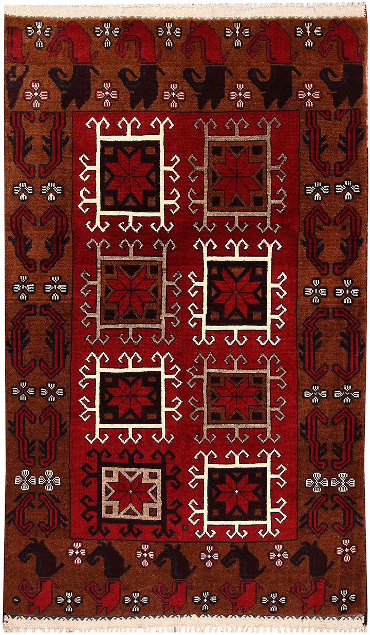 Saddle Brown Baluchi 3' 11 x 6' 3 - No. 64198