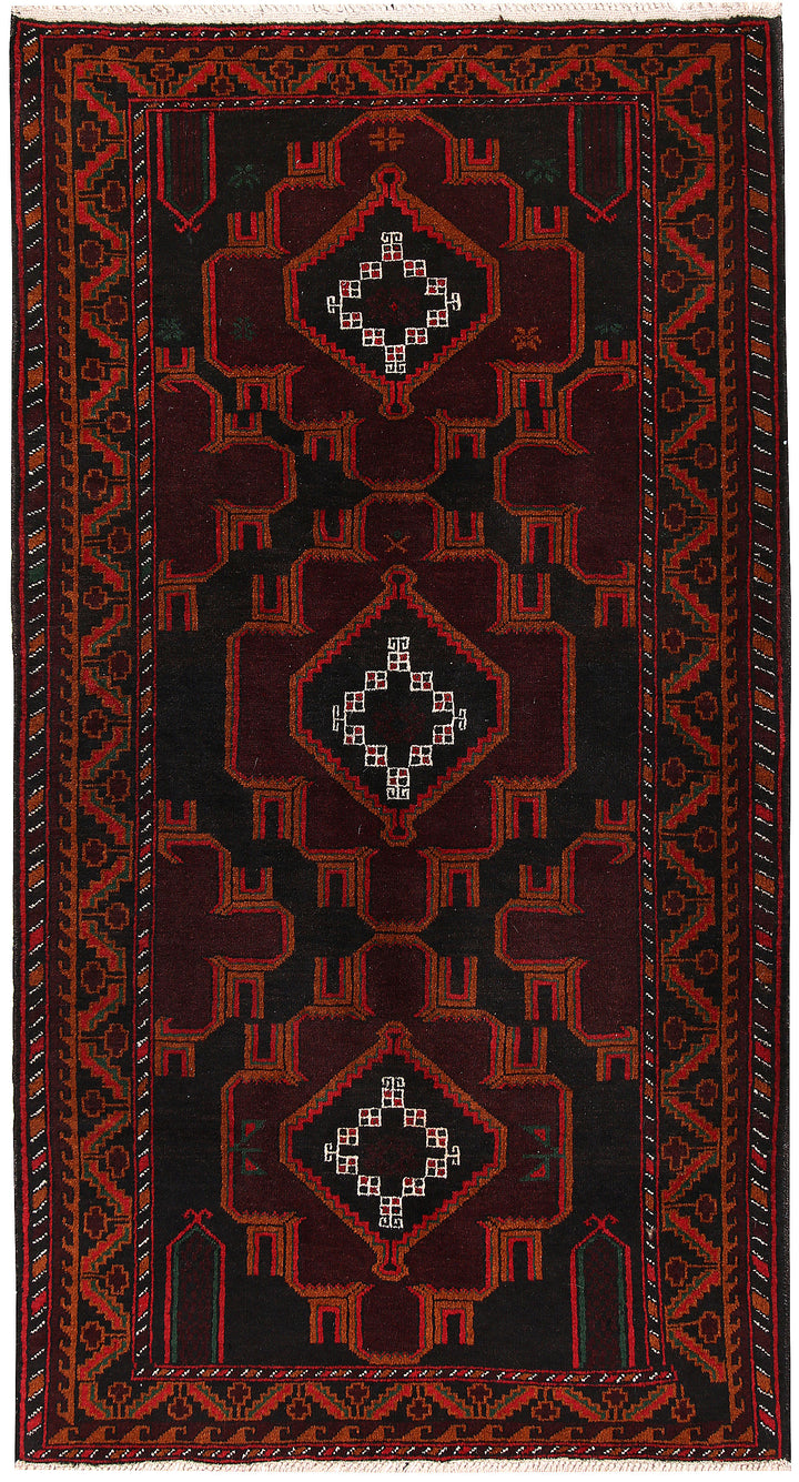 Black Baluchi 3' 4 x 6' 2 - No. 64199