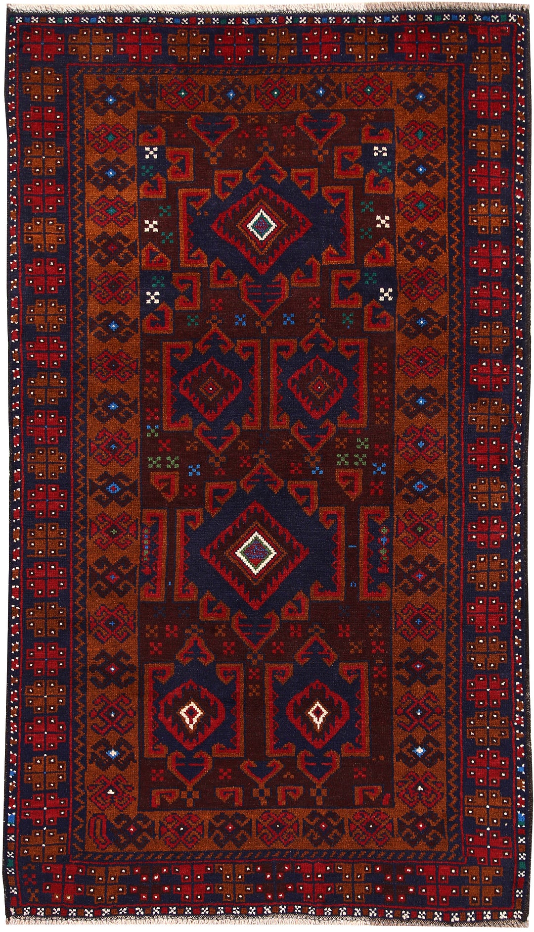 Multi Colored Baluchi 3' 4 x 5' 10 - No. 64249 - ALRUG Rug Store