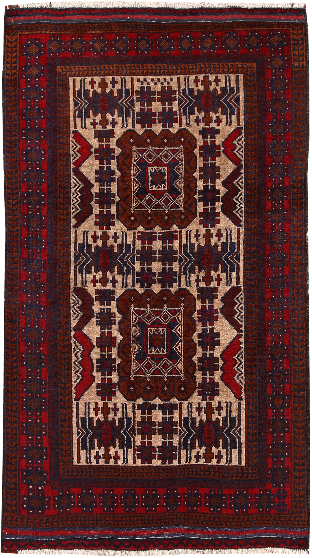 Tan Baluchi 3' 5 x 6' - No. 64260 - ALRUG Rug Store