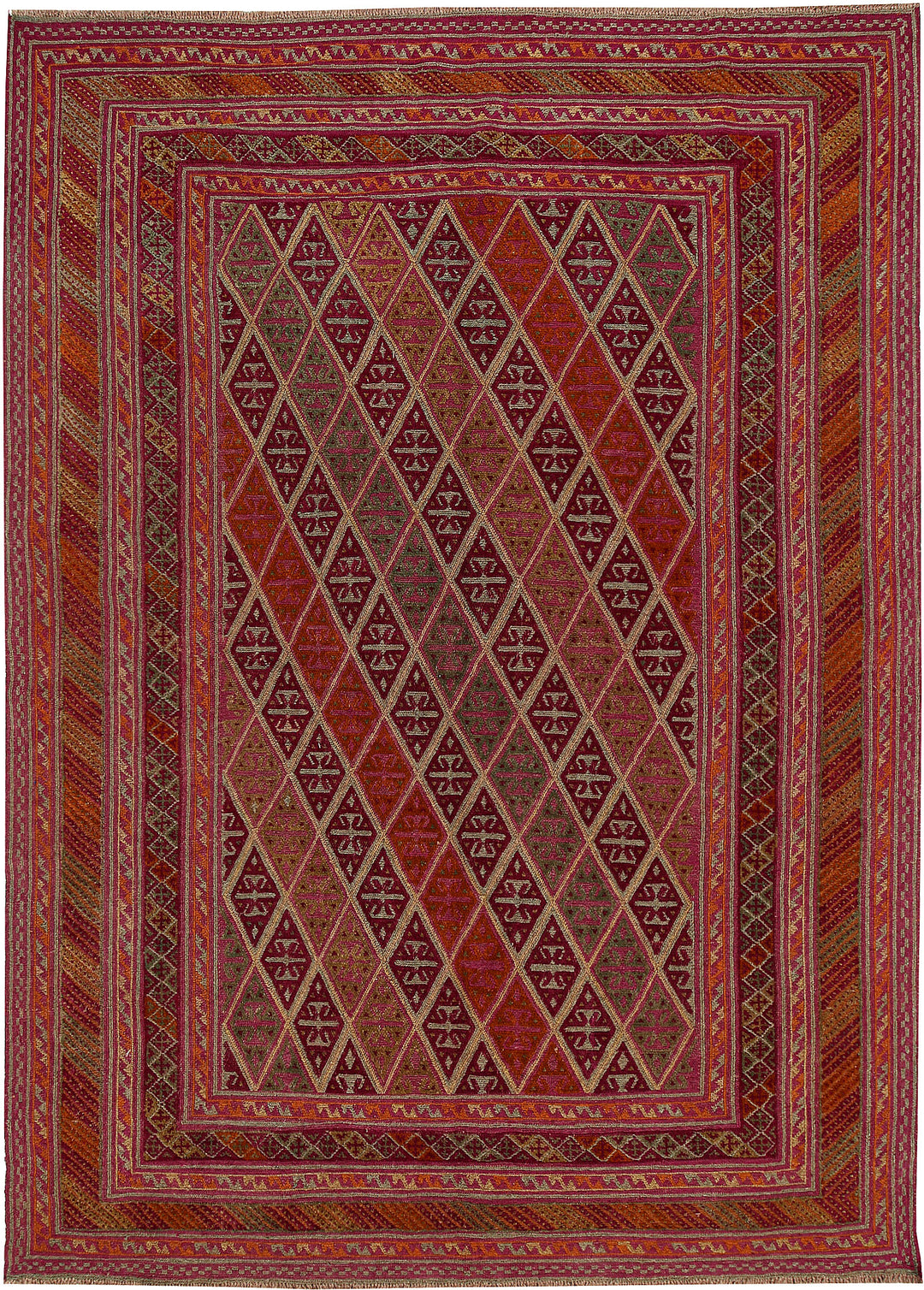 Multi Colored Mashwani 6' 9 x 9' 2 - No. 64265 - ALRUG Rug Store