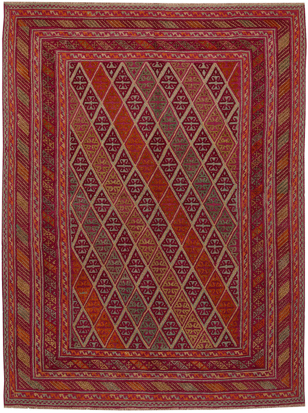 Multi Colored Mashwani 6' 10 x 9' - No. 64266 - ALRUG Rug Store