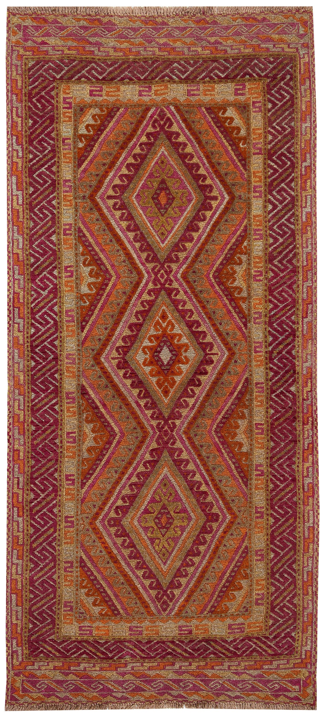 Afghan Mashwani Rug 3' x 6' 8" Hand-Knotted