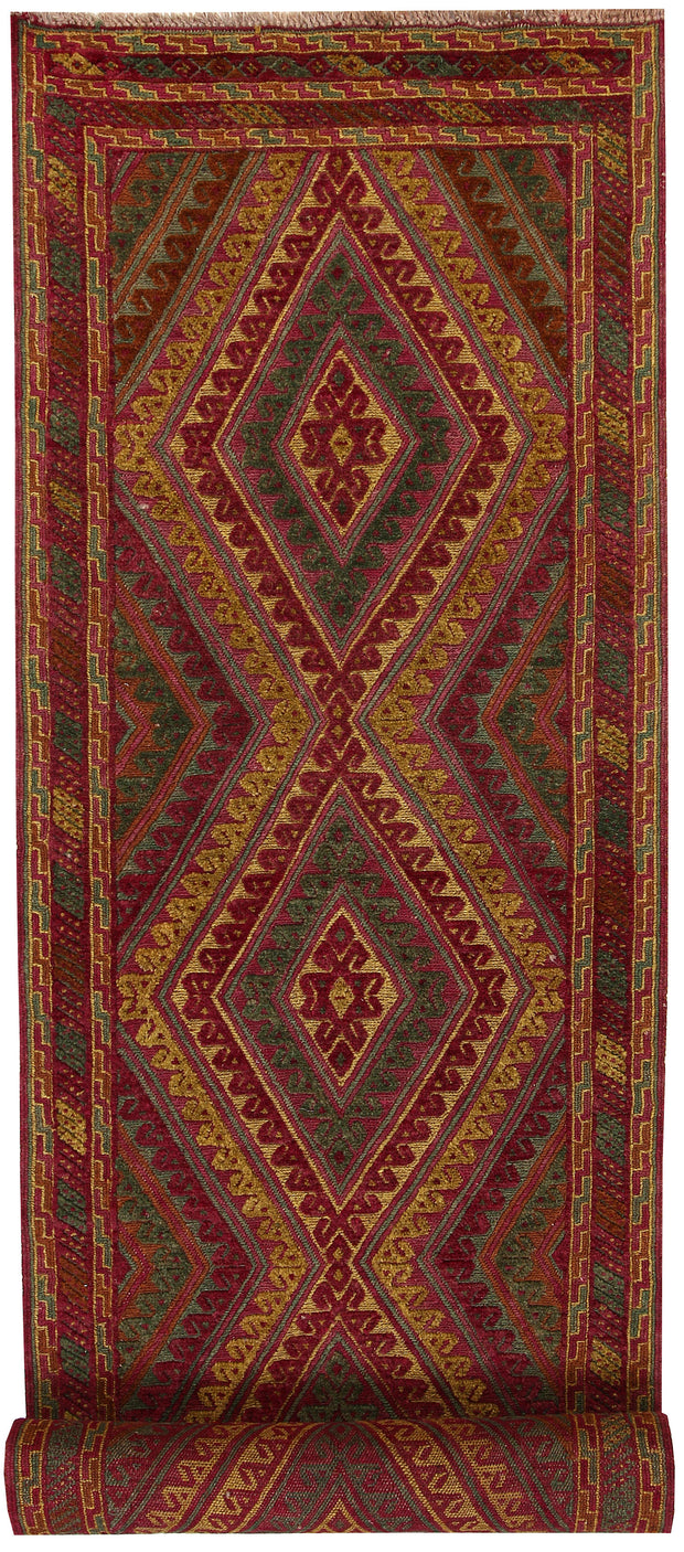 Multi Colored Mashwani 2' 7 x 12' 5 - No. 64274 - ALRUG Rug Store