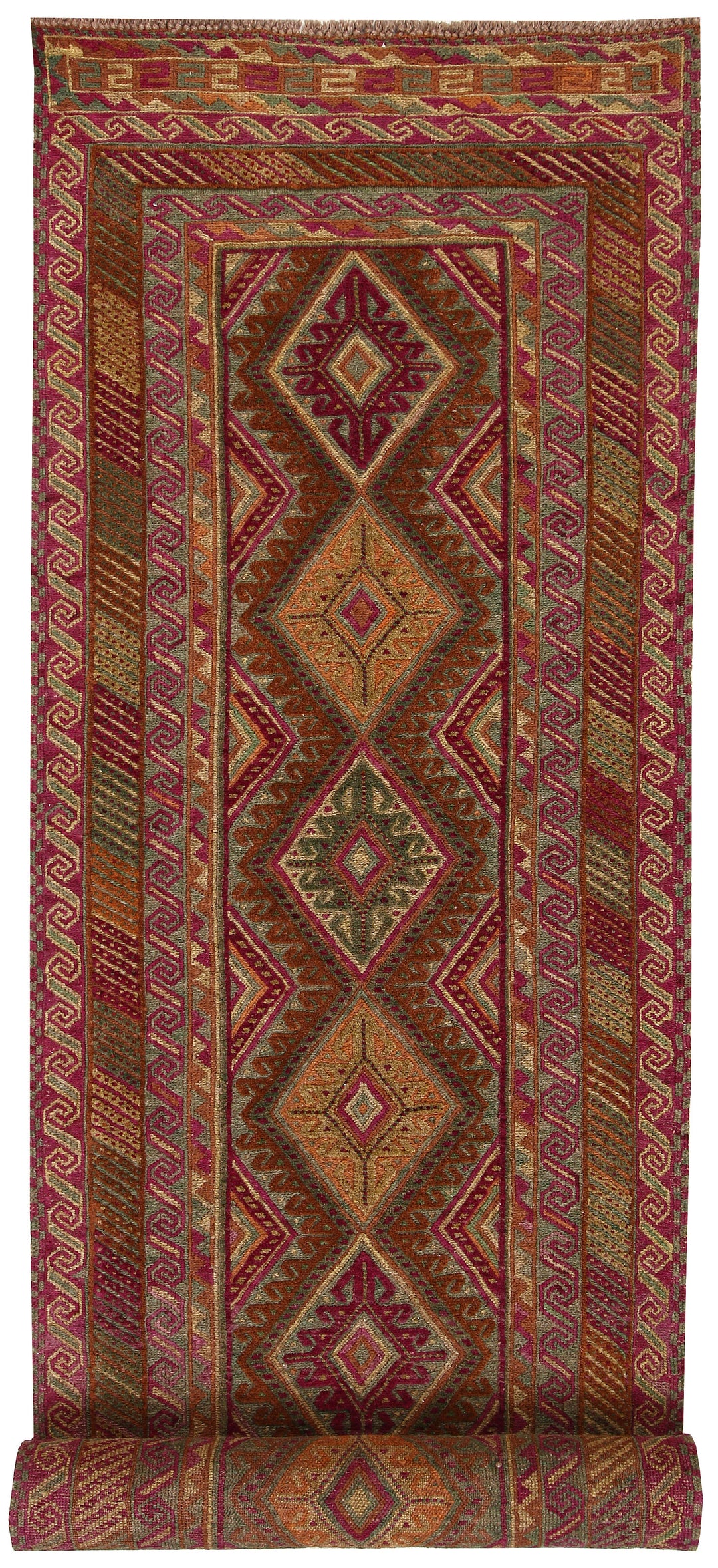 Multi Colored Mashwani 2' 10 x 11' 9 - No. 64280 - ALRUG Rug Store