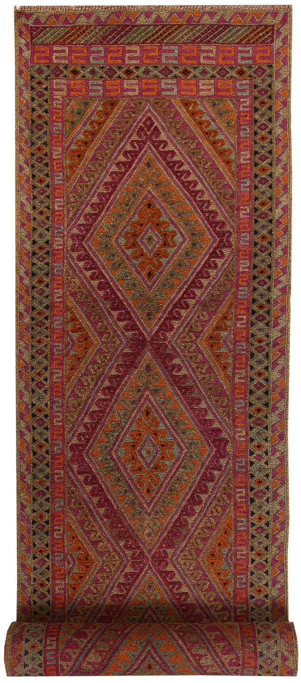 Multi Colored Mashwani 2' 7 x 12' - No. 64281 - ALRUG Rug Store