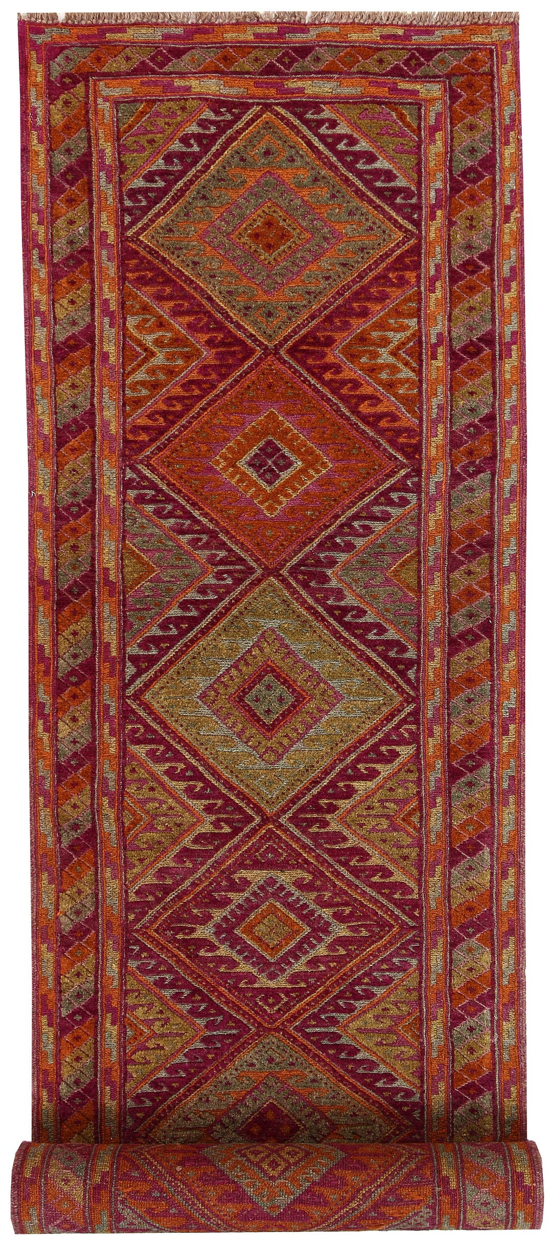 Afghan Mashwani Rug 2' 8" x 11' 8" Hand-Knotted