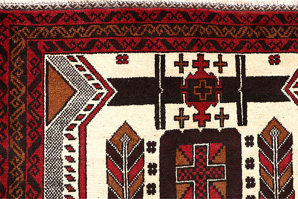 Ivory Baluchi 3' 8 x 6' 4 - No. 64287 - ALRUG Rug Store