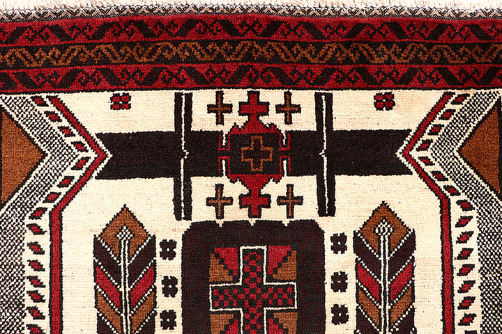 Ivory Baluchi 3' 8 x 6' 4 - No. 64287 - ALRUG Rug Store