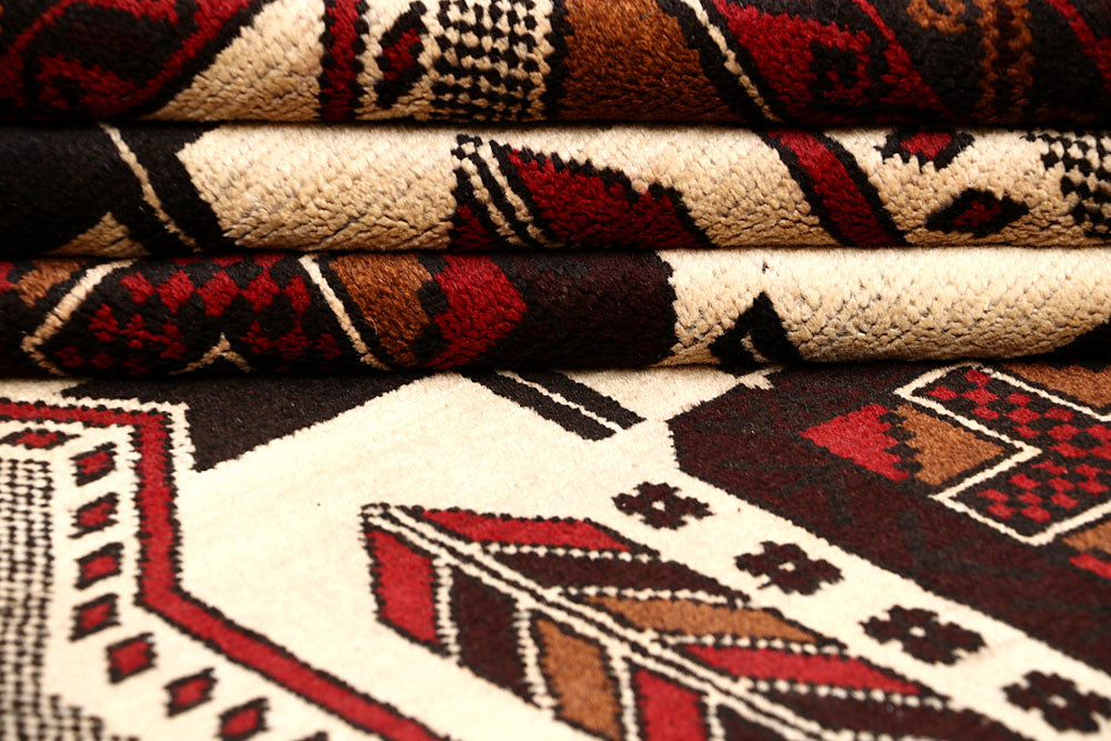 Ivory Baluchi 3' 8 x 6' 4 - No. 64287 - ALRUG Rug Store