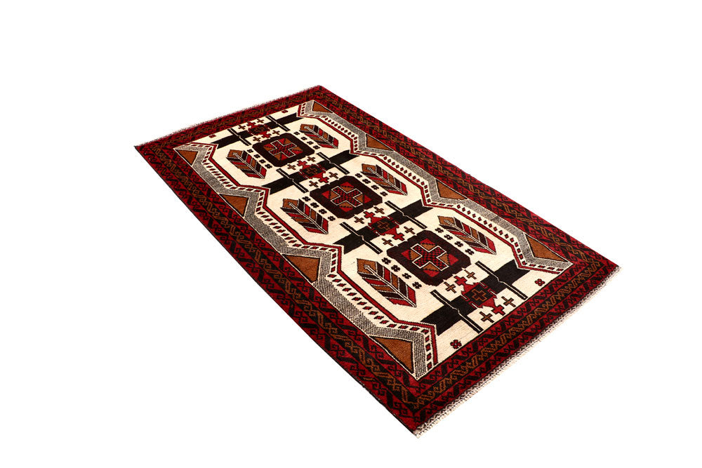 Ivory Baluchi 3' 8 x 6' 4 - No. 64287 - ALRUG Rug Store
