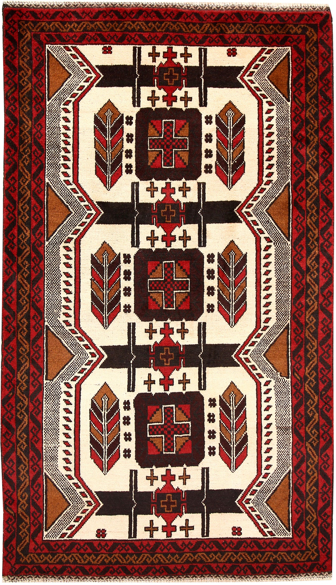 Ivory Baluchi 3' 8 x 6' 4 - No. 64287 - ALRUG Rug Store