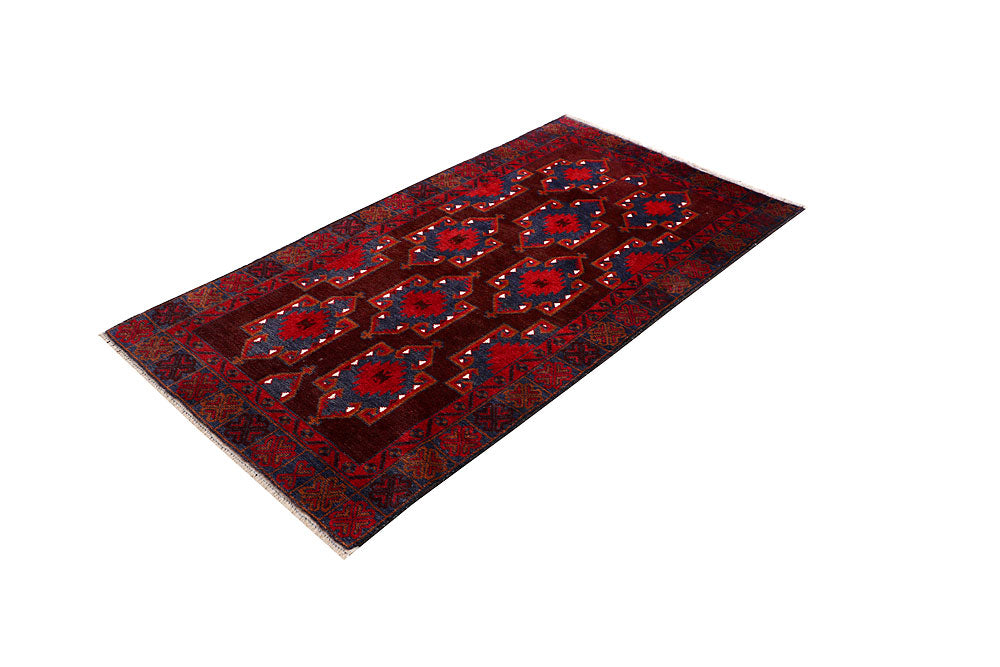 Maroon Baluchi 3' 4 x 6' 1 - No. 64289 - ALRUG Rug Store