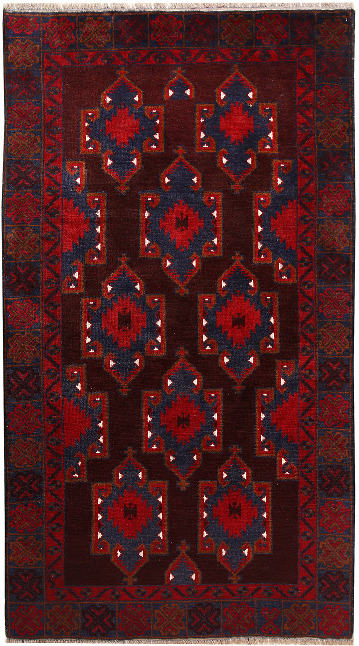 Maroon Baluchi 3' 4 x 6' 1 - No. 64289 - ALRUG Rug Store