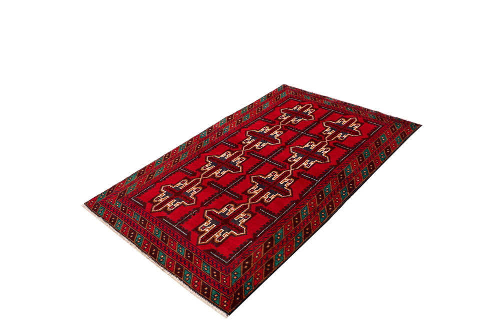 Firebrick Baluchi 3' 6 x 6' 2 - No. 64293 - ALRUG Rug Store