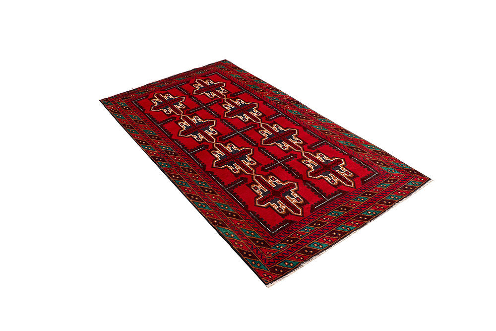 Firebrick Baluchi 3' 6 x 6' 2 - No. 64293 - ALRUG Rug Store