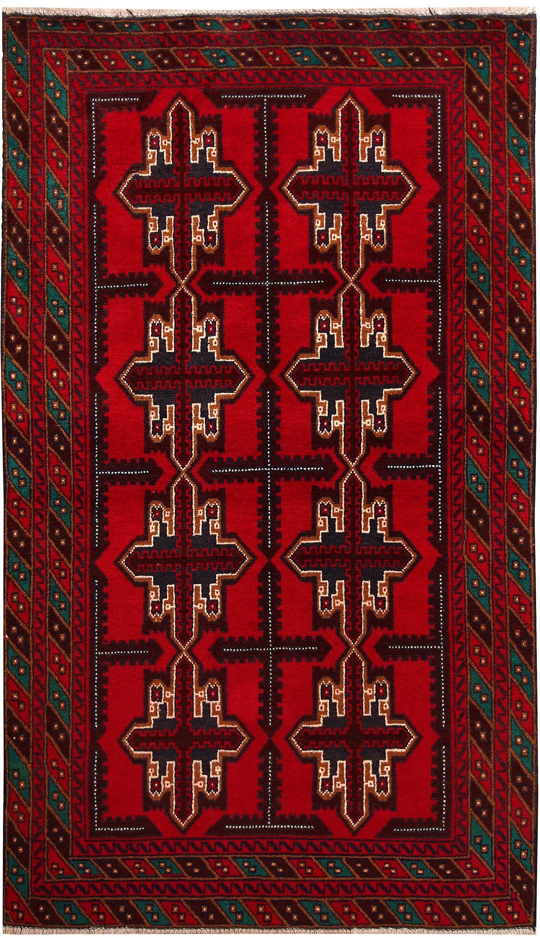 Firebrick Baluchi 3' 6 x 6' 2 - No. 64293 - ALRUG Rug Store